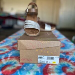 EuroSoft Cognac Gold Sandals